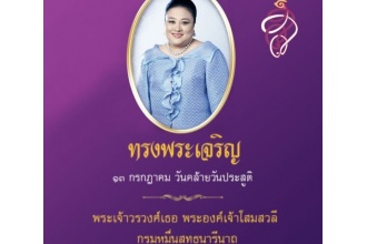 วันคล้ายวันประสูติ  พระเจ้าวรวงศ์เธอ พระองค์เจ้าโสมสวลี กรมหมื่นสุทธนารีนาถ