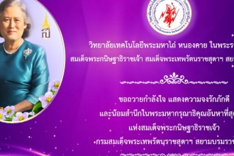 น้อมสำนึกในพระมหากรุณาธิคุณอันหาที่สุดมิได้  แห่งสมเด็จพระกนิษฐาธิราชเจ้า  กรมสมเด็จพระเทพรัตนราชสุดาฯ สยามบรมราชกุมารี